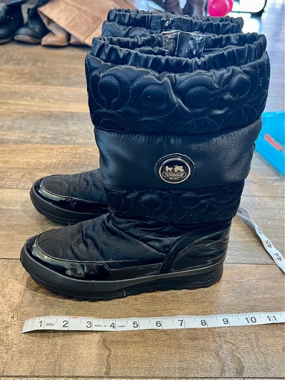 Coach Drexel quilted snow boots